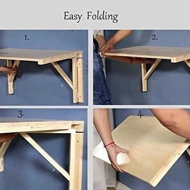 Jb-11 Meja Setrika Lipat Dinding Kayu / Meja Belajar Serbaguna