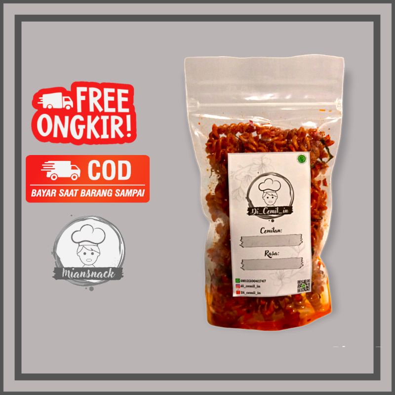 

Makaroni Bantet Spiral Pedas Daun Jeruk