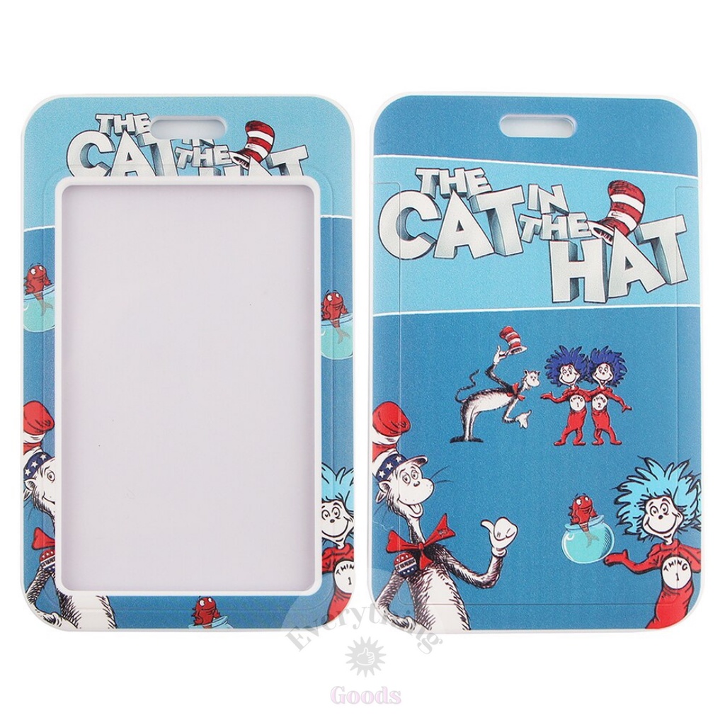 

Everything Goods - BH000003 The Cat in the Hat Badge Holder ID Card Holder Name Tag Lucu (WITHOUT LANYARD)