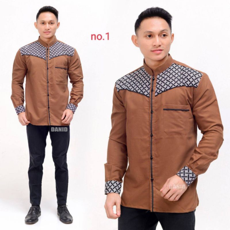Baju Koko Bordir Batik Pria Dewasa Lengan Panjang | Koko Dewasa Pria | Koko