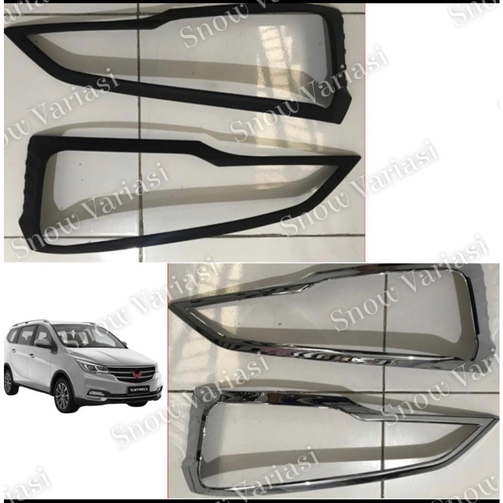 Garnish Lampu Belakang Wuling Cortez Hitam Chrome