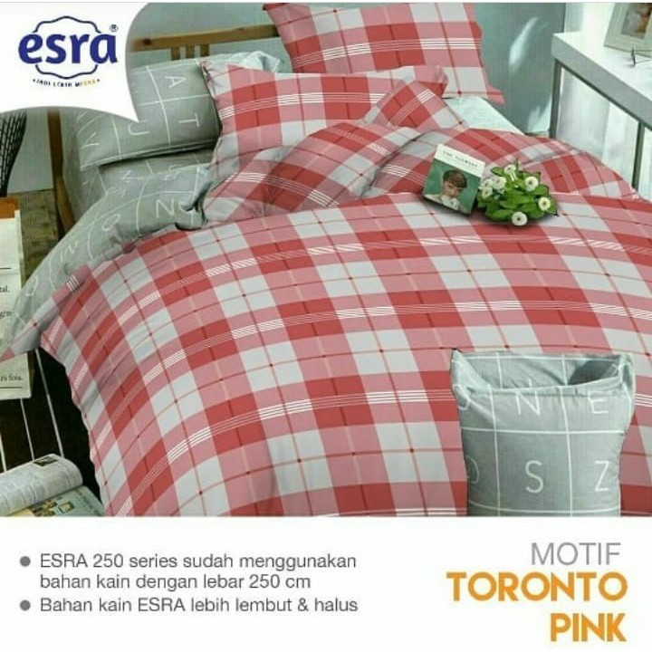 SPREI BEDCOVER KATUN ESRA TORONTO PINK