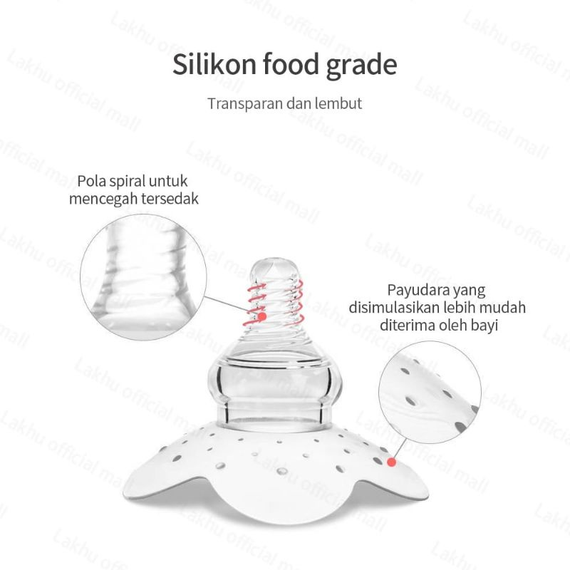 Pelindung puting susu ibu menyusui / Dot puting susu ibu silikon / Nipple shield silicone