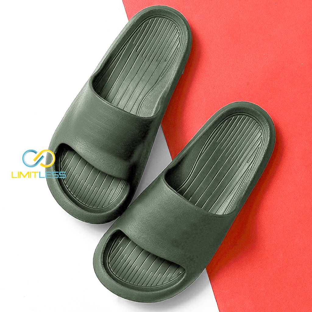 Sendal Pria Selop Slip On Limitless Sandal Slop Karet Cowok Sandal Pria Karet Korean Style EVA Empuk Ringan