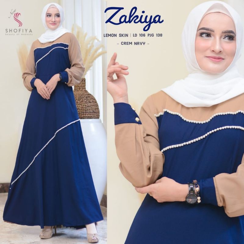 ZAKIYA DRESS GAMIS MUSLIM BY SHOFIYA