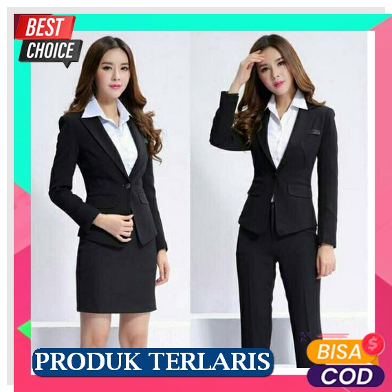 Blazer Wanita Cod Formal Casual Murah Blezer Cewek Blaser Korea Kantor [Eliya]Blazer Wanita Import J