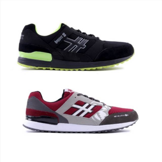 Sepatu Pria Cowok Sneaker HRCN HOOPER MARK II Men Shoes Sepatu Sneaker Kets Pria Hitam Merah- H 5230