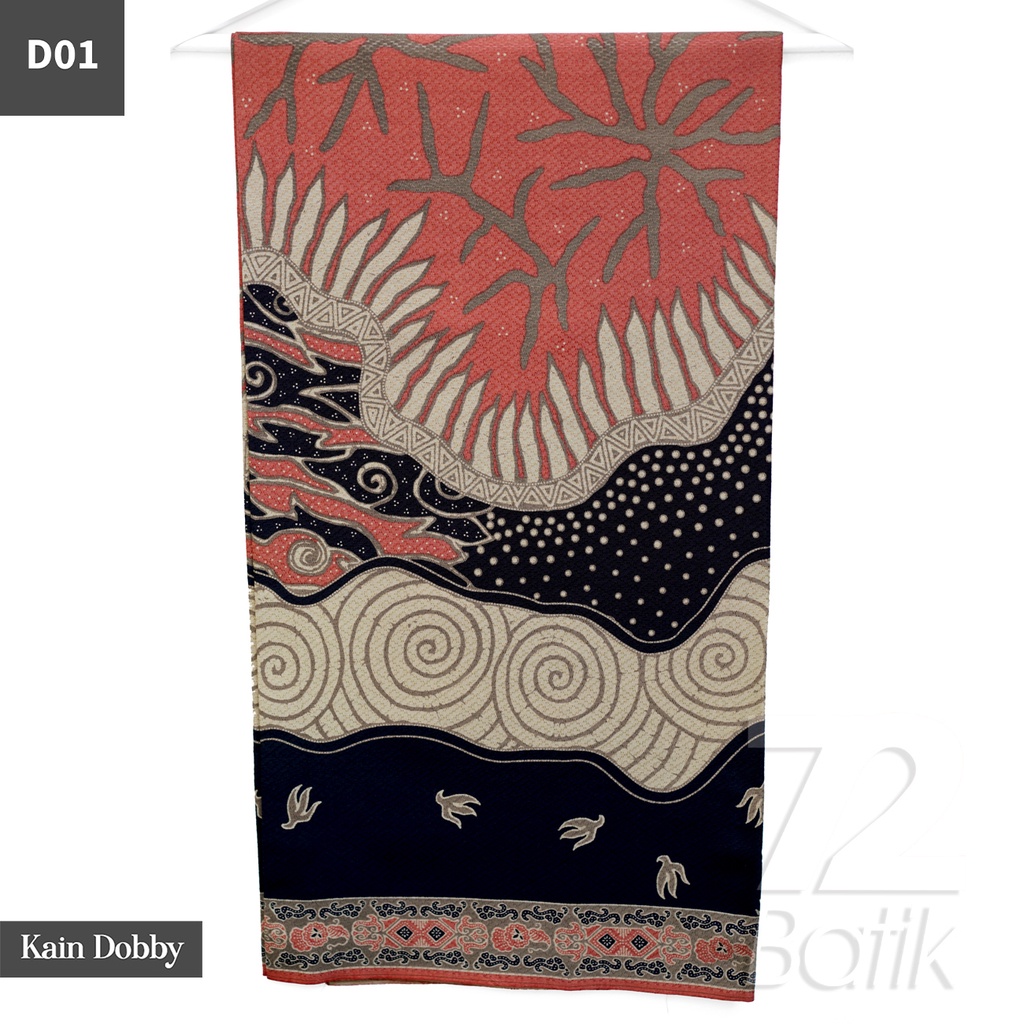 KAIN BATIK PREMIUM Bahan Katun Motif Jagad Lapis Warna Orange 721726 Cap 72 Jarik Jarit Samping Kebat Panjang Batik Katun Modern Premium Bahan Seragam Batik Pernikahan Kantor Keluarga Murah Kamen Jadi Batik Bali Lembaran