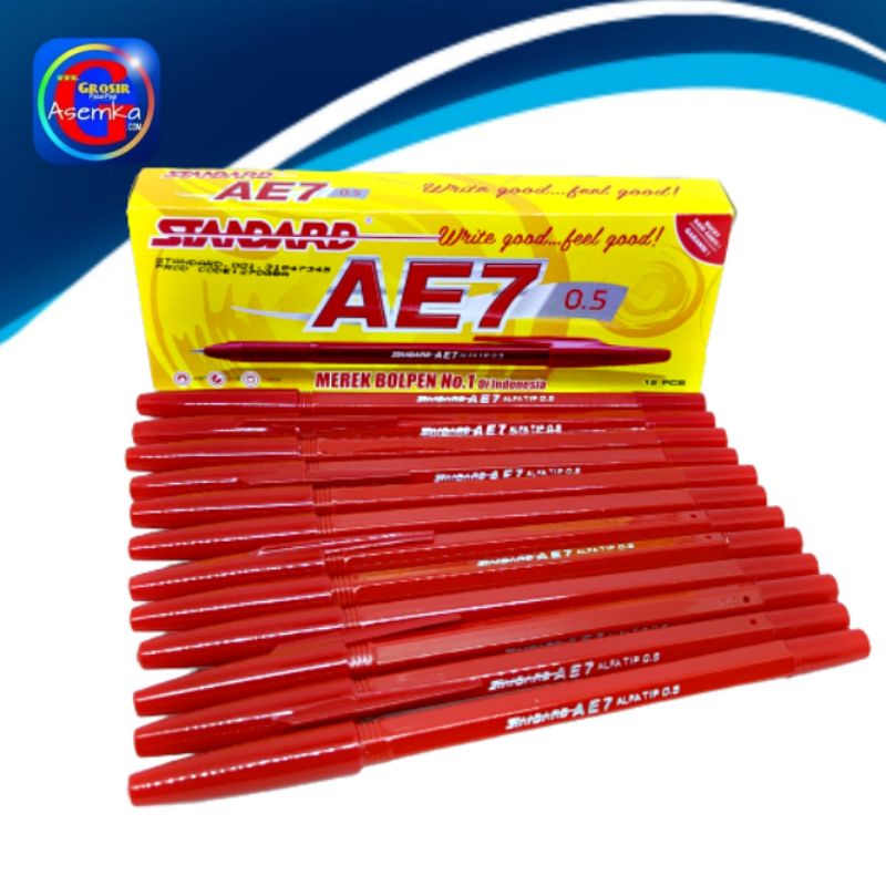 [GPA] Bolpen Standard AE7 pulpen grosir 12pcs