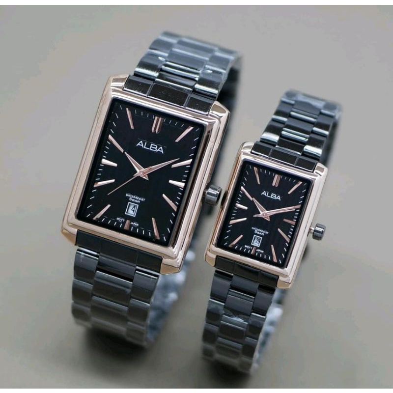 Jam Tangan Stainliss Steel Sepasang Couple Jam Tangan Terlaris Pria dan Wanita