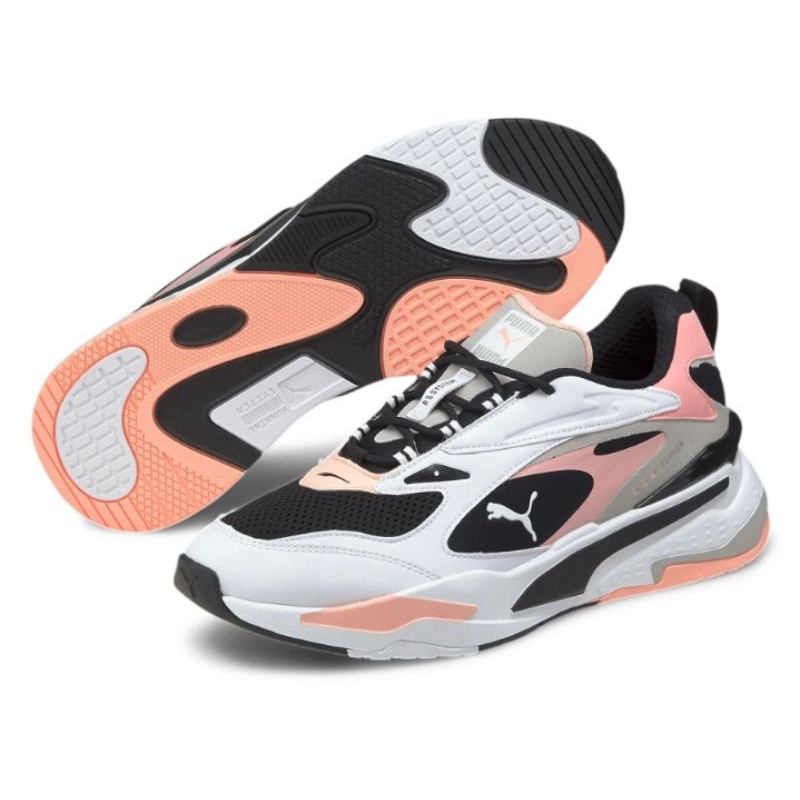 puma rs fast white peach blue