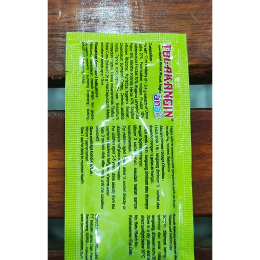 Tolak Angin Anak Sachet / Tolak Masuk Angin / Mual / Kembung