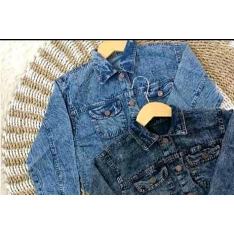 JAKET JEANS CROP OVERSIZE / JAKET JEANS CROP JUMBO / JAKET JEANS JUMBO WANITA / JAKET CROP RAWIS JUMBO