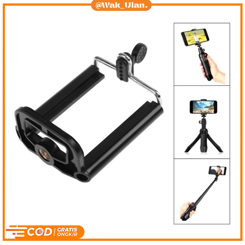 Universal stand Holder dudukan HP tongsis tripod Clamp holder U tiktok instagram youtube