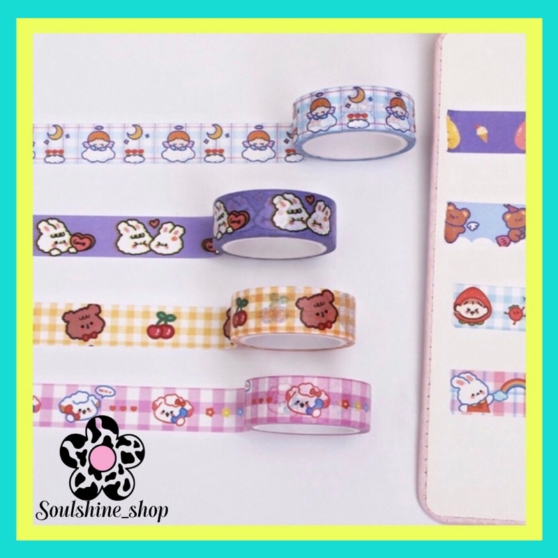 

1Pc Kartun Beruang Washi Tape Lucu