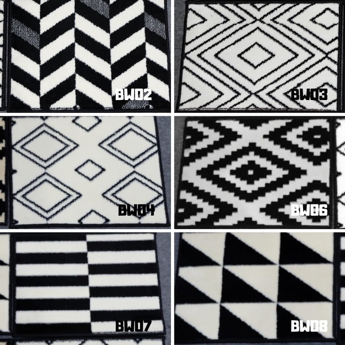 Maroc Keset Monokrom, karpet, keset Lantai uk 40x60 Pilih Motif-1