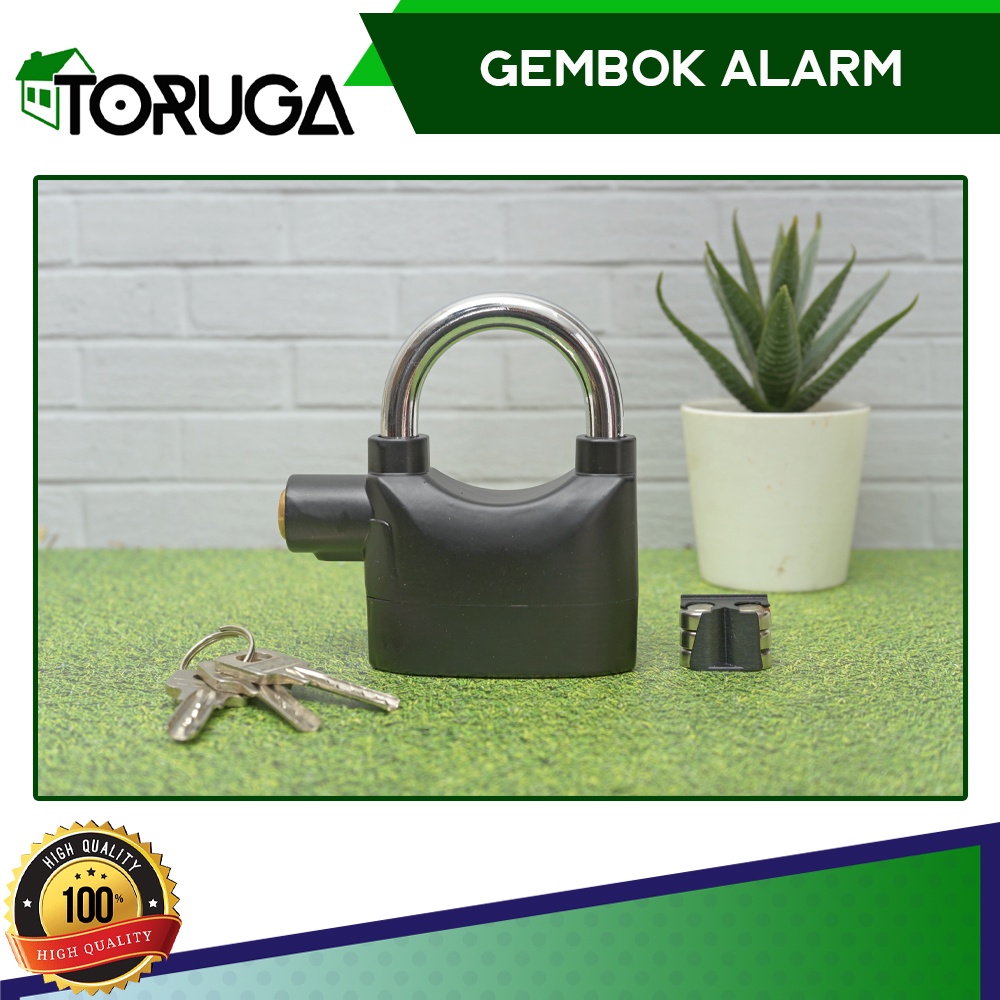 GEMBOK ALARM CAKRAM PAGAR RUMAH BAN MOTOR PADLOCK GETAR