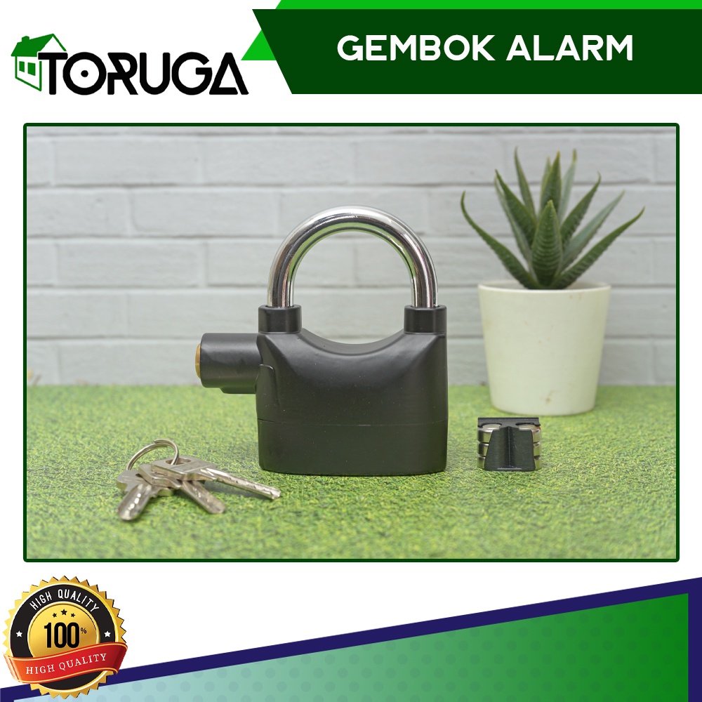 GEMBOK ALARM CAKRAM PAGAR RUMAH BAN MOTOR PADLOCK GETAR