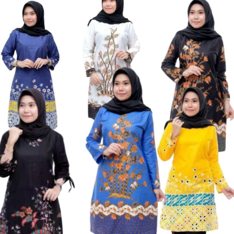 baju tunik kondangan - batik tunik kekinian terbaru
