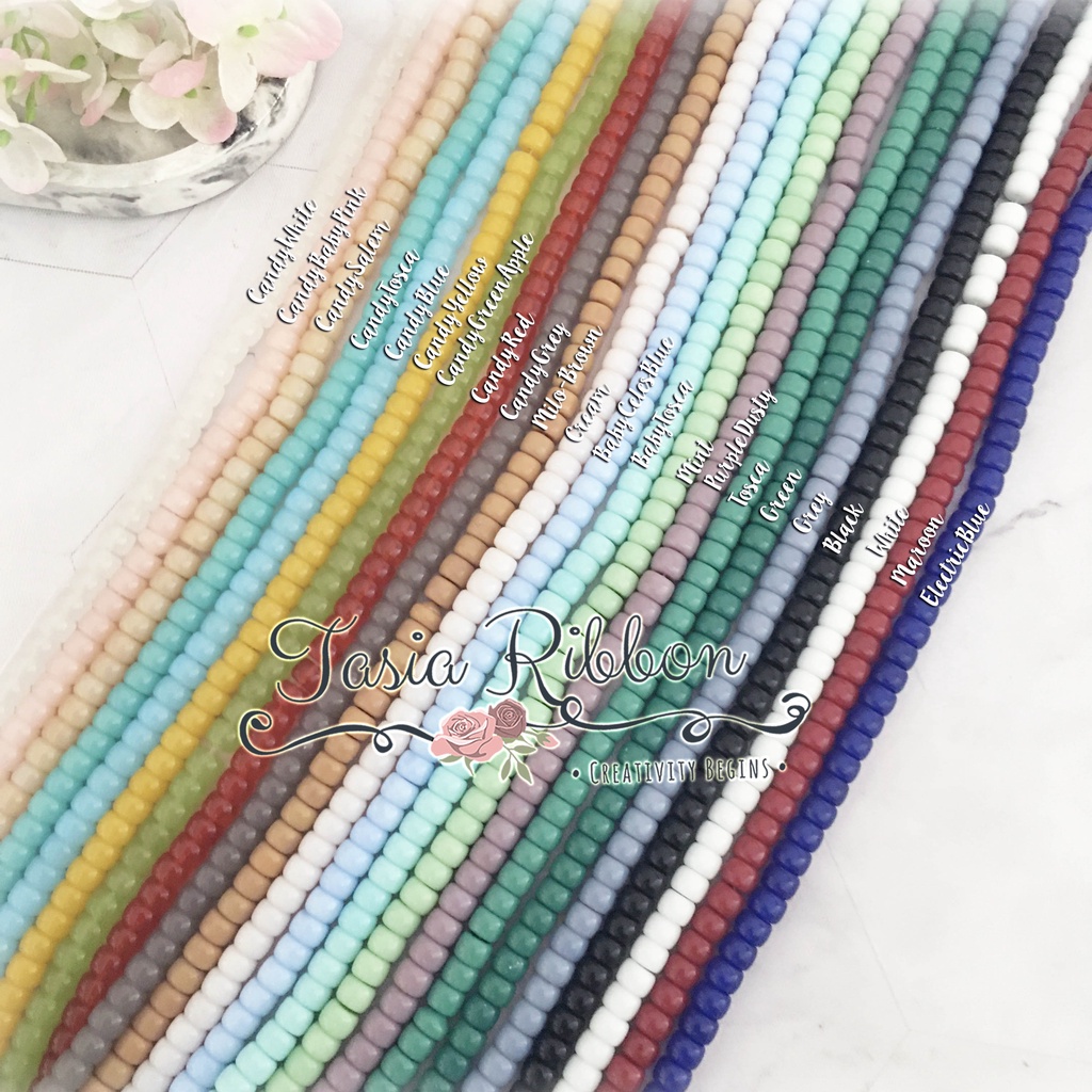 Manik Kaca Batu Tabung 8mm