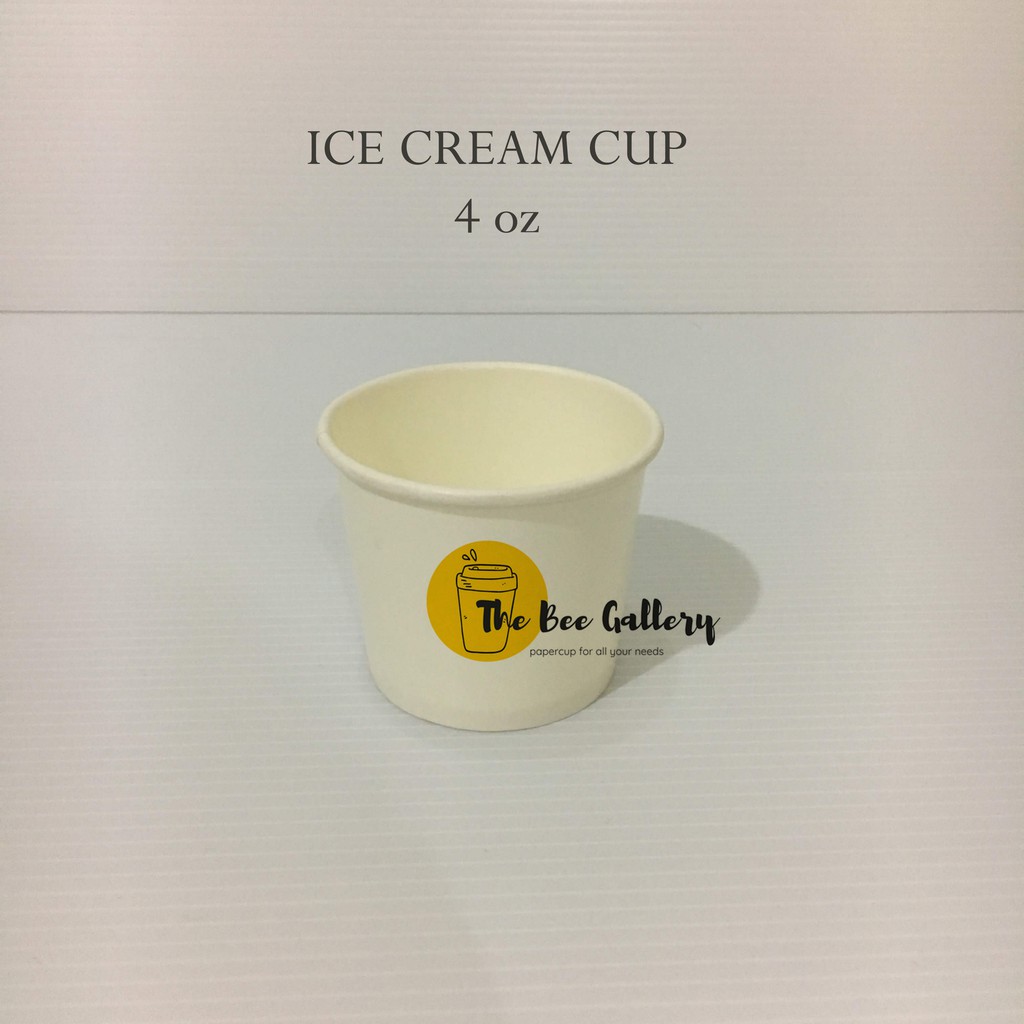 Paper Cup ICE CREAM 4 oz / Gelas Kertas Es krim (per 1000)