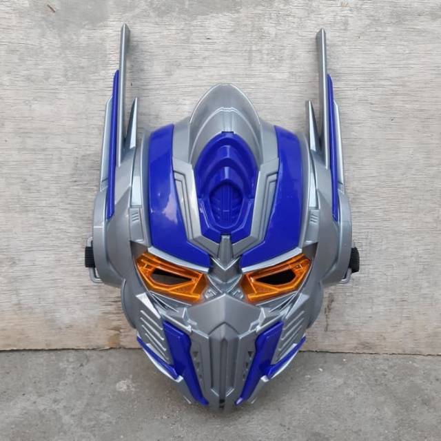 topeng led Transformers optimus prime cosplay -mainan anak nyala lampu edukasi