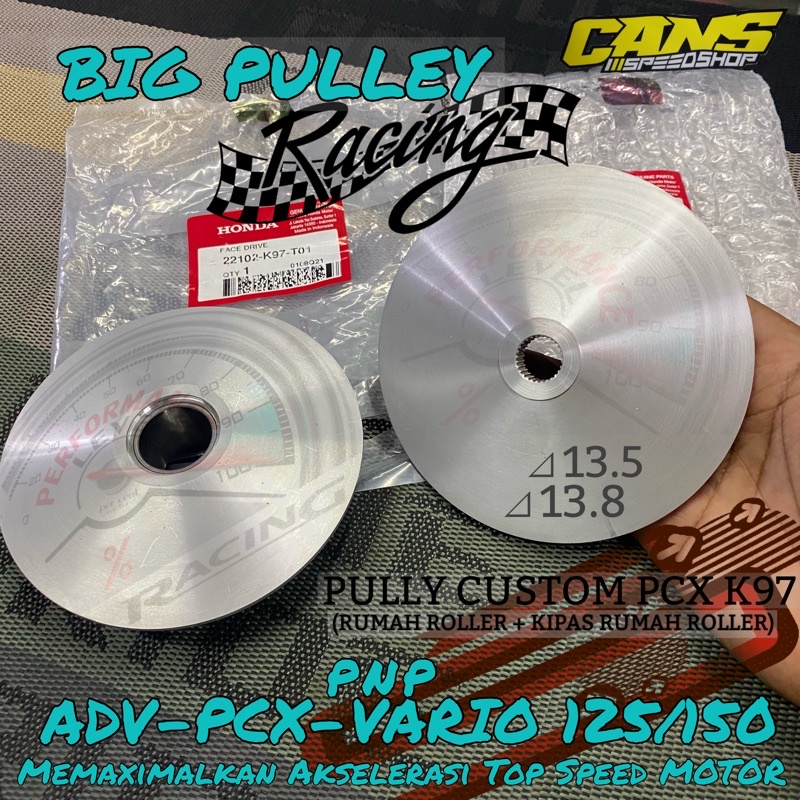 PULLEY VARIO 125 VARIO 150 RUMAH ROLLER CUSTOM PCX PULLEY BUBUT CUSTOM RACING PCX ROLLER VARIO
