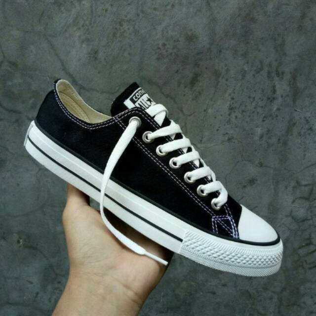 Sepatu Converse Allstar Classic Vietnam Black White Sneakers Sekolah Kerja Traning Pria Wanita