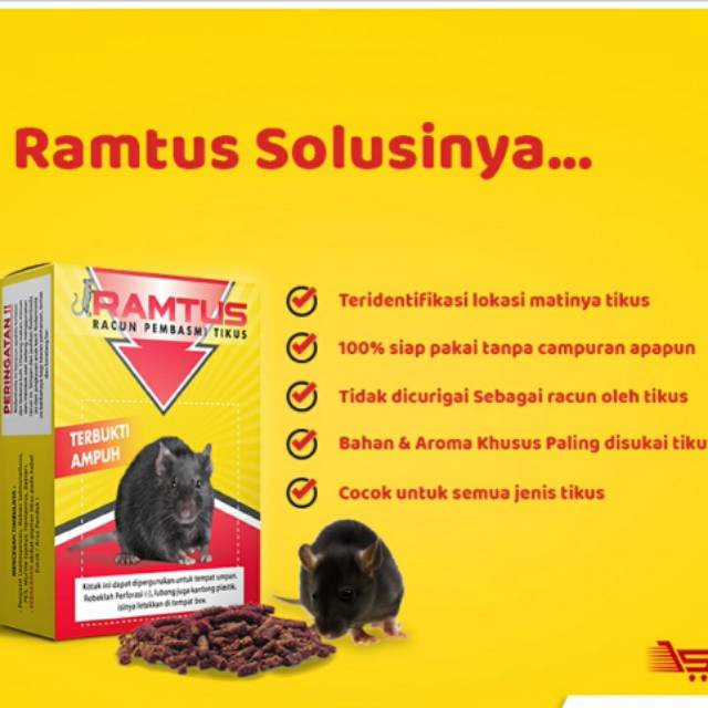 RAMTUS RACUN PEMBASMI TIKUS | OBAT PEMBASMI TIKUS ORIGINAL 50 GR