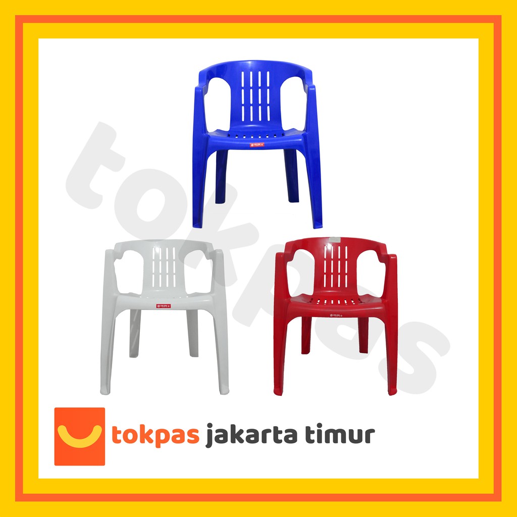 [Khusus Gojek/Grab] Bangku Plastik Bangku Sandar Santai Kursi Plastik Senderan Tangan Kualitas Premi