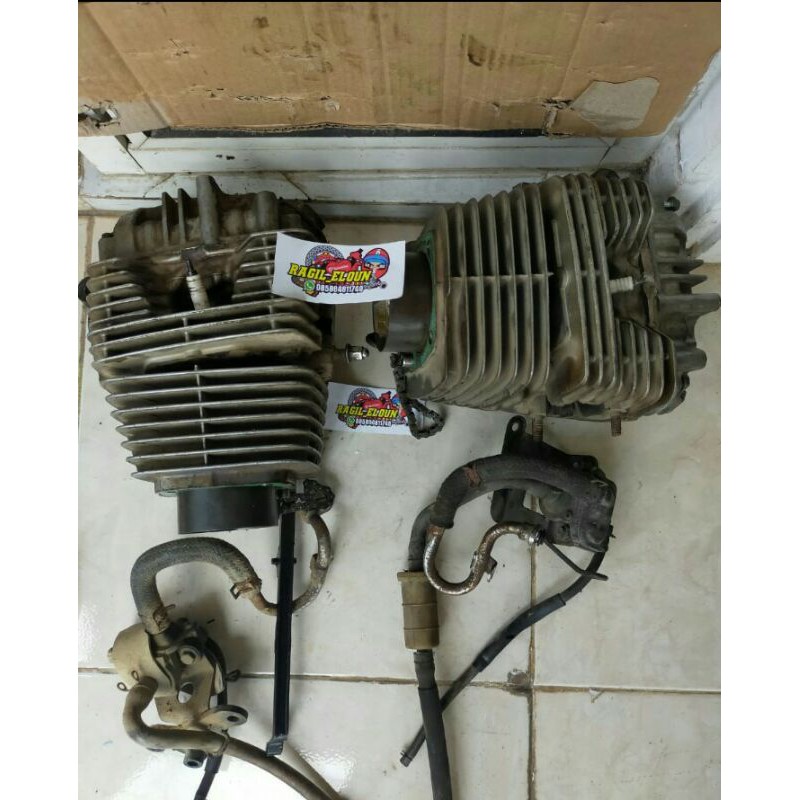 cylinder blok kop blokop megapro dan tiger revo set isi ori origanal copotan lengkap