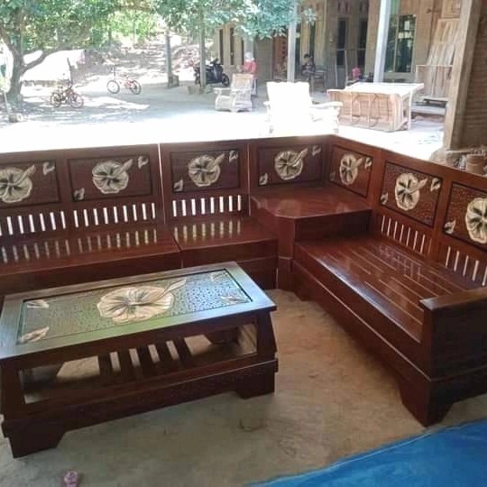 Kursi Meja Tamu Jati Ruang Pojok L Murah