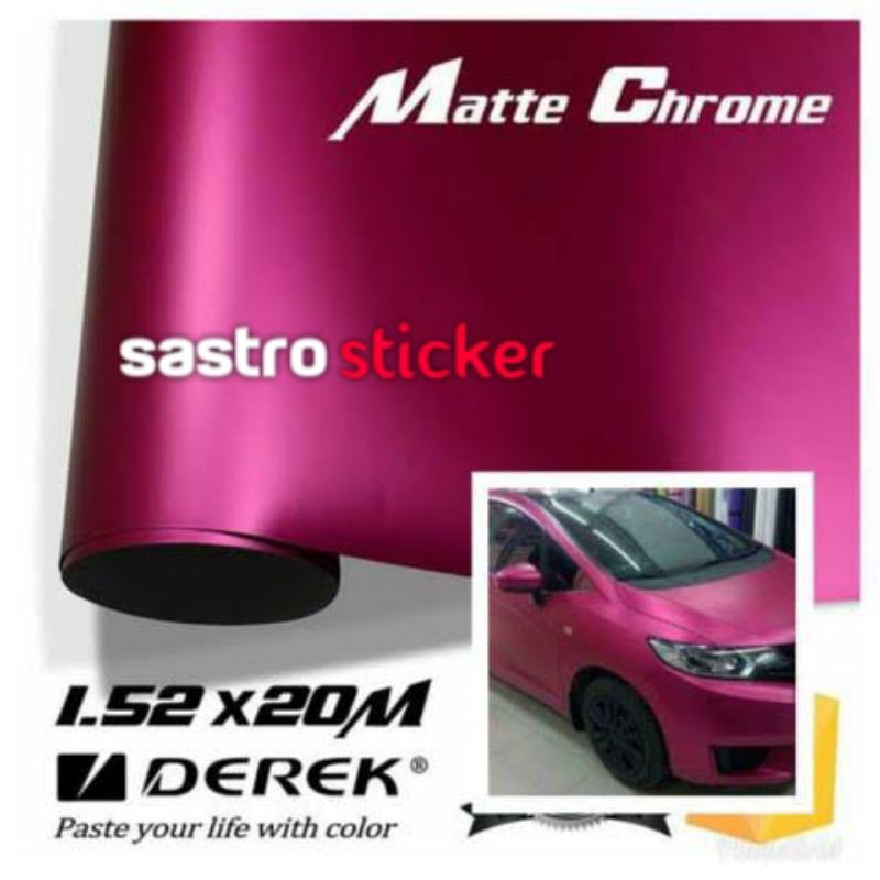 

Sticker stiker matte krom doff pink stiker wrapping L 152