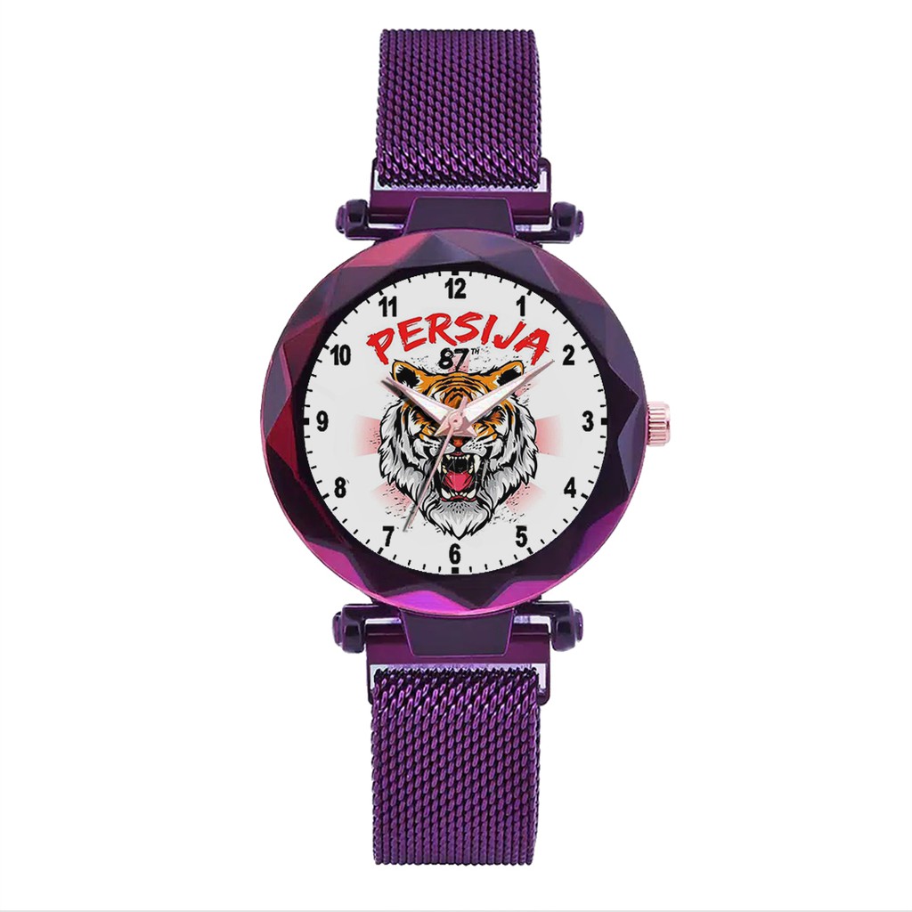 Jam Tangan Wanita Custom - Jak Angel PERSIJA MOTIF 5 Free Box &amp; Batre Cadangan