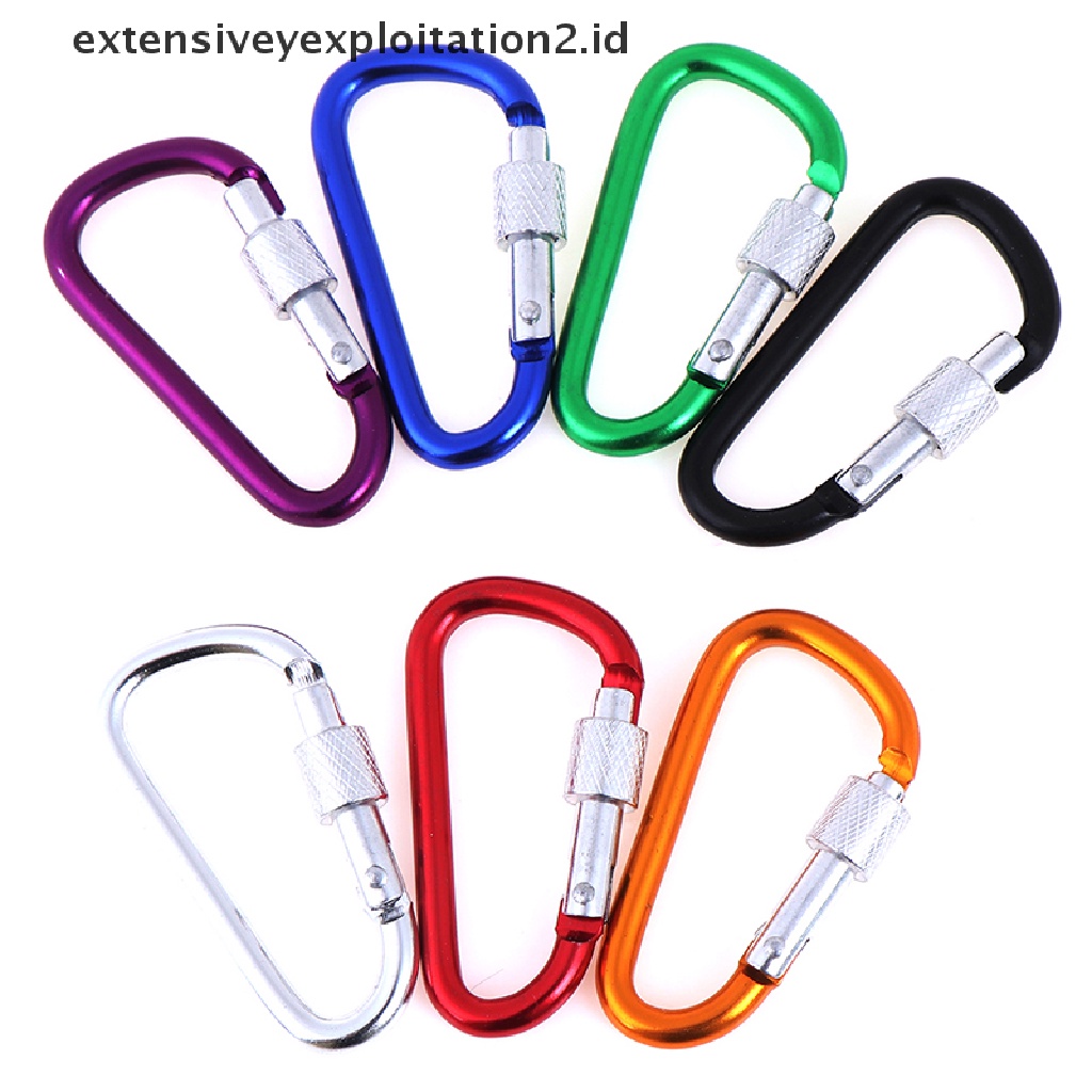 Id 2pcs Carabiner D-Ring Bahan Aluminum Untuk Gantungan Kunci / Outdoor