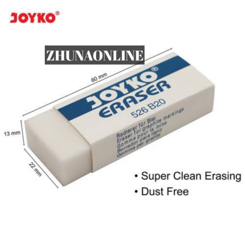 

Penghapus Eraser Joyko Putih Besar 526 B20