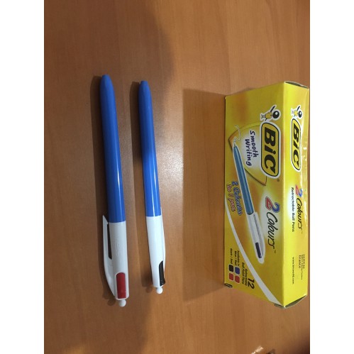 

Ballpoint Bic 2 warna , hitam merah