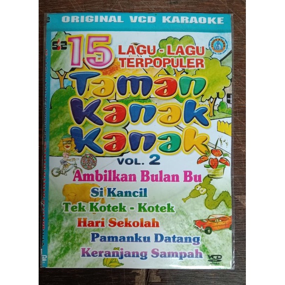 Kaset Vcd Original 15 lagu-lagu terpopuler taman kanak-kanak vol 2