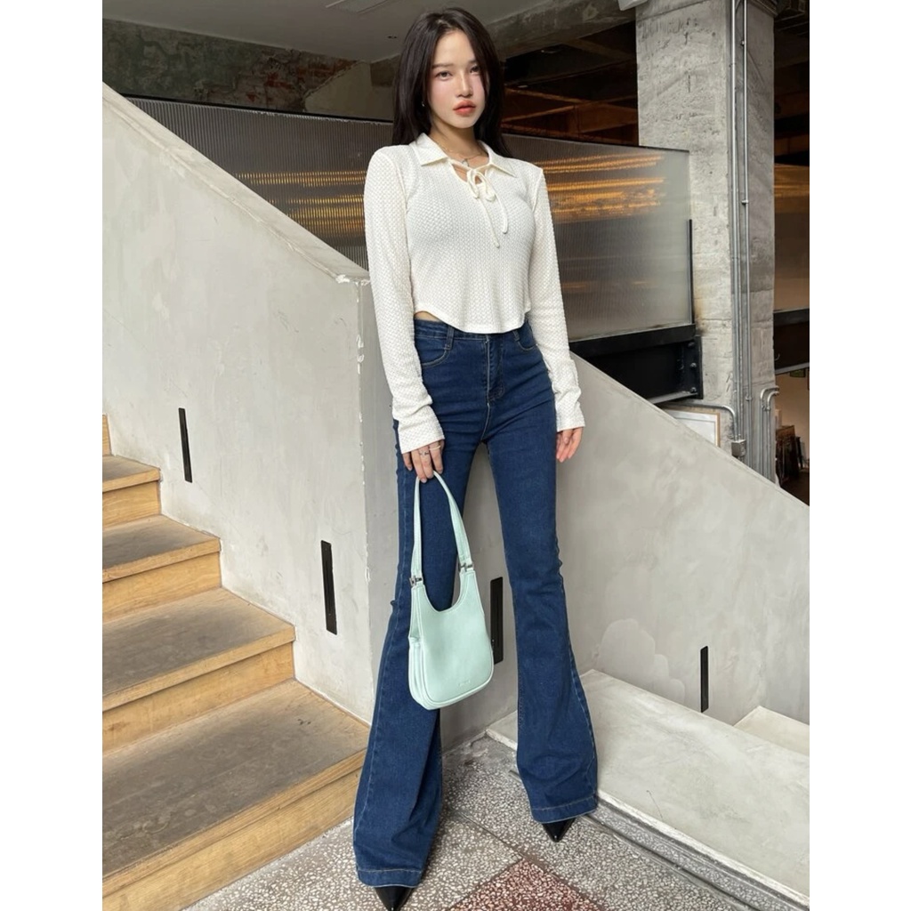 BLOUSE KOREA - BLOUSE CROP - PANICULATA BLOUSE