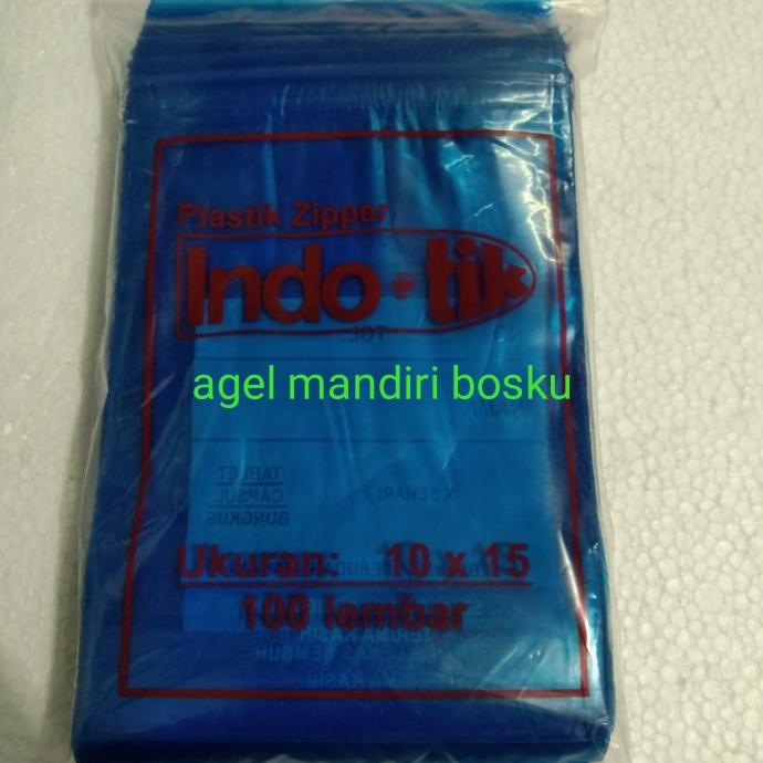 KLIP PLASTIK 10X 15 INDO TIK BIRU/KLIP OBAT PLASTIK OBAT/TEMPAT OBAT