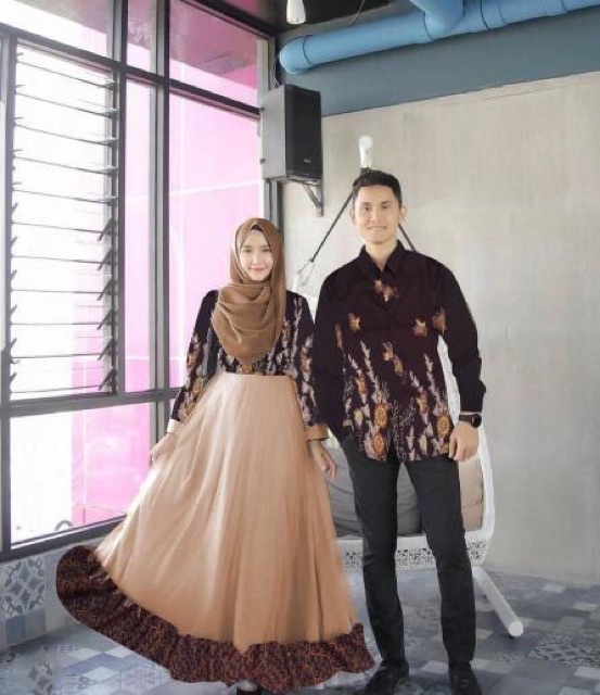 ZR Cp rinjani / Baju psangan muslim / couple batik murah