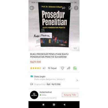 BUKU PROSEDUR PENELITIAN SUATU PENDEKATAN PRAKTEK SUHARSIMI ARIKUNTO TERLARIS