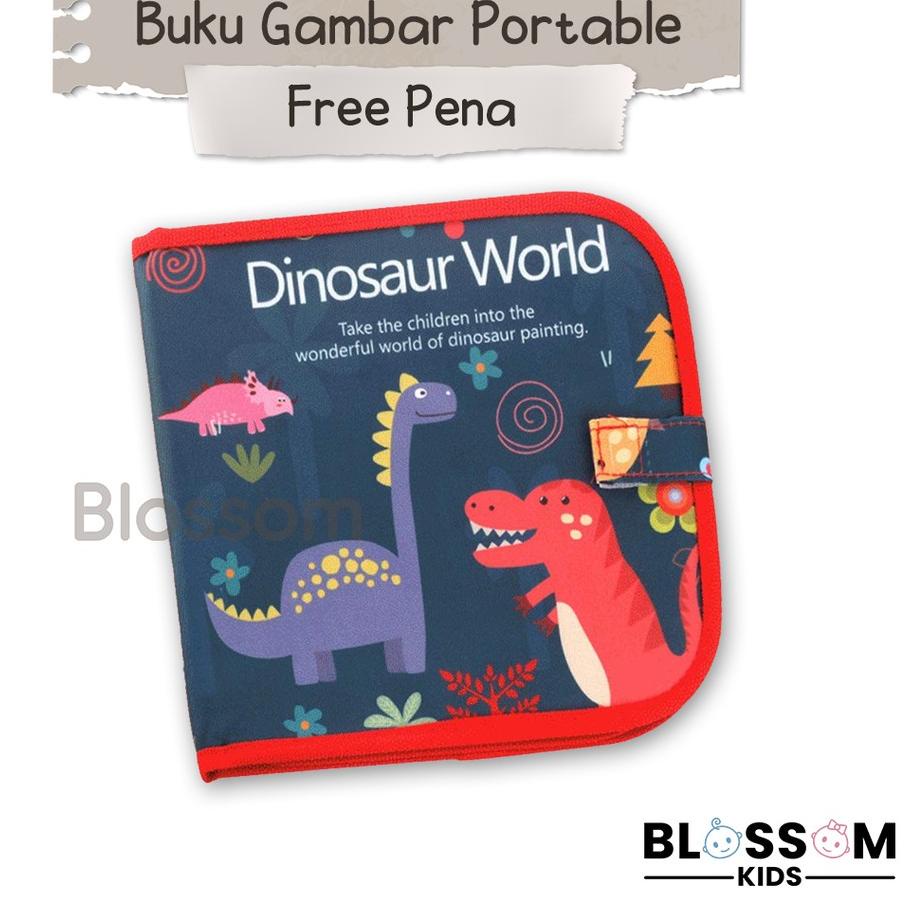

Terjangkau Buku Gambar Portable Papan Tulis Magic Free Spidol Drawing Book Portable - Blossom Kids ,,