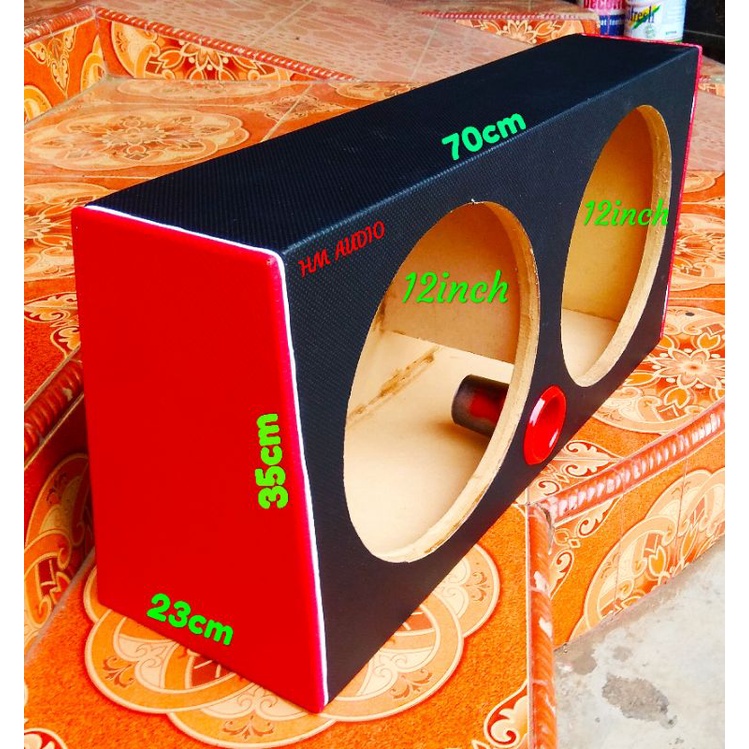 Box subwofer 12 inch Bok speaker subwoofer 12 inch mobil Double pakai lubang angin