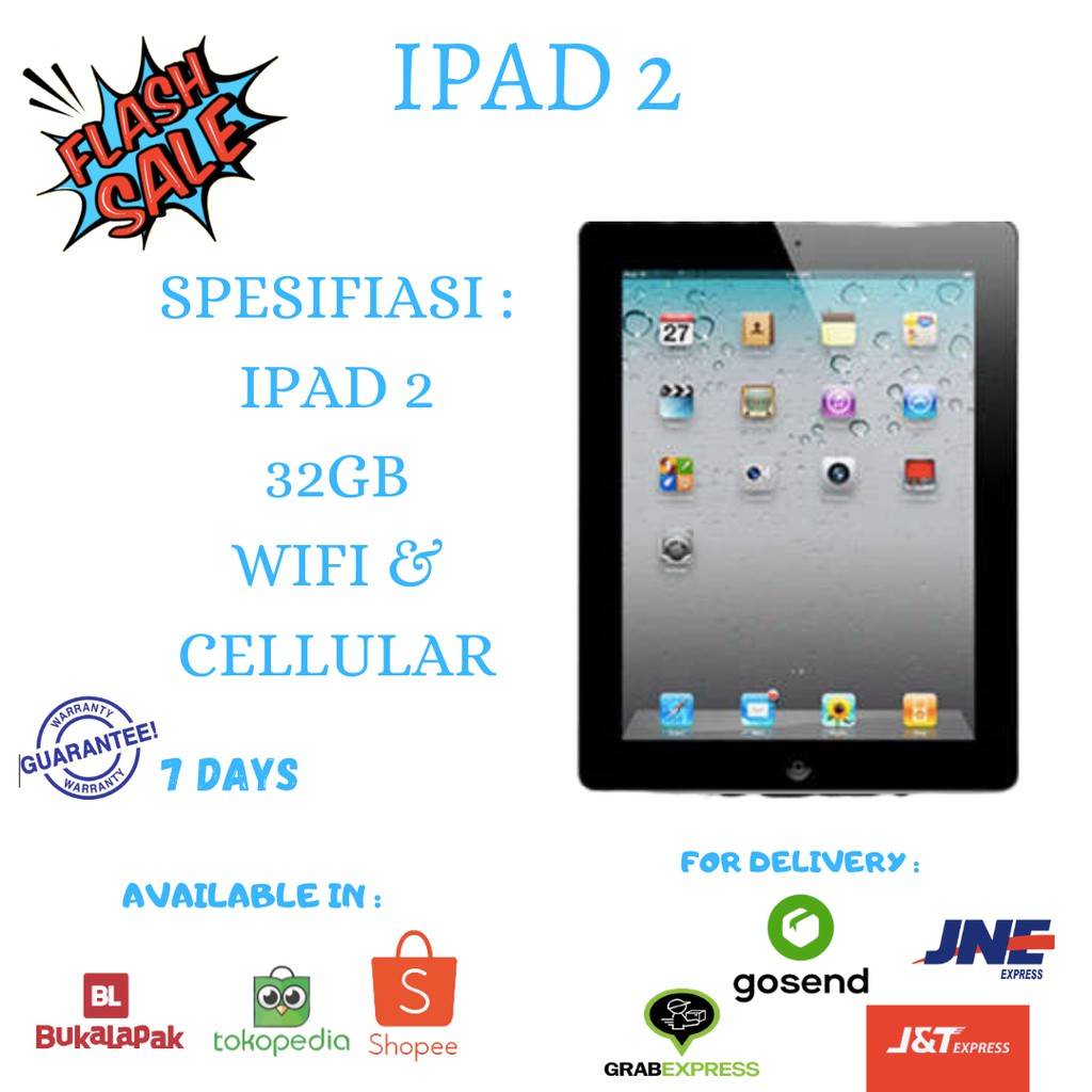 FLASH SALE IPAD 2 32GB SECOND