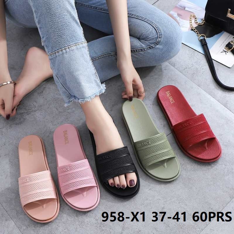 Balance 958 Sandal Flat Wanita Jelly / Karet - Sandal Slip Wanita Terbaru