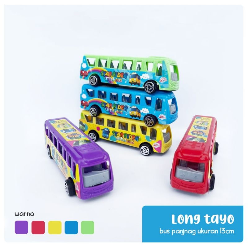 Long Little Bus Pullback Tayo Bus Panjang Mainan Mobil Mobilan Little Bus Mobil Tayo Mainan Anak Laki Laki