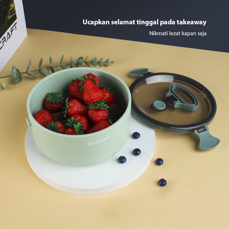 VISHAL Besar Lunch Box Anti Bocor Kotak Makan Anti Percikan Tempat Bekal Free Sendok VS-58