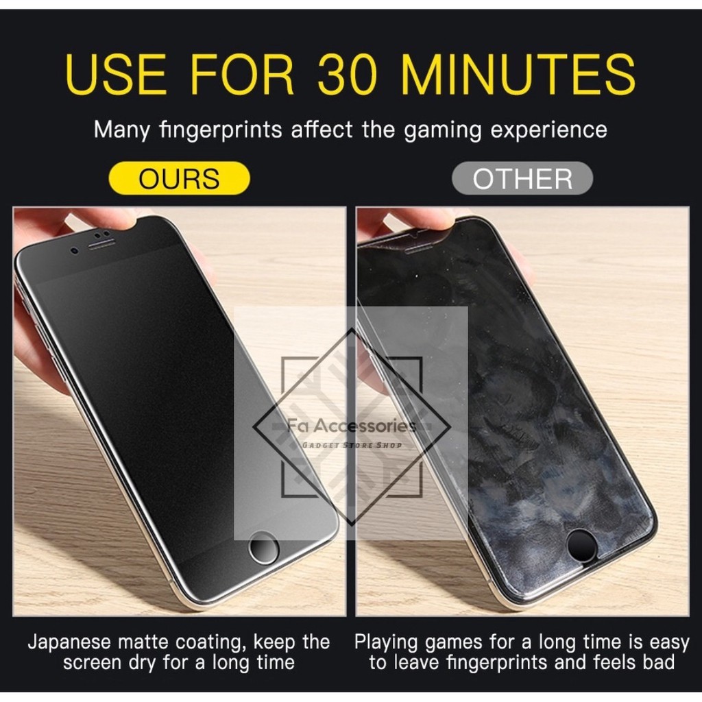 Tempered matte glass OPPO a3s f5 f7 F9 F9PRO anti glear tempered glass matte anti minyak