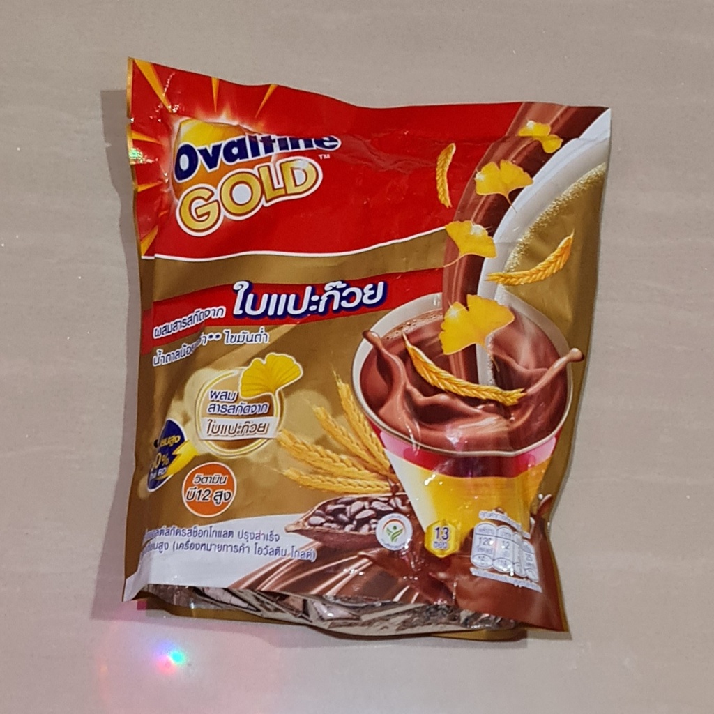 Ovaltine Gold 3in1 Chocolate Malt High Calsium Thailand 13 x 30 Gram